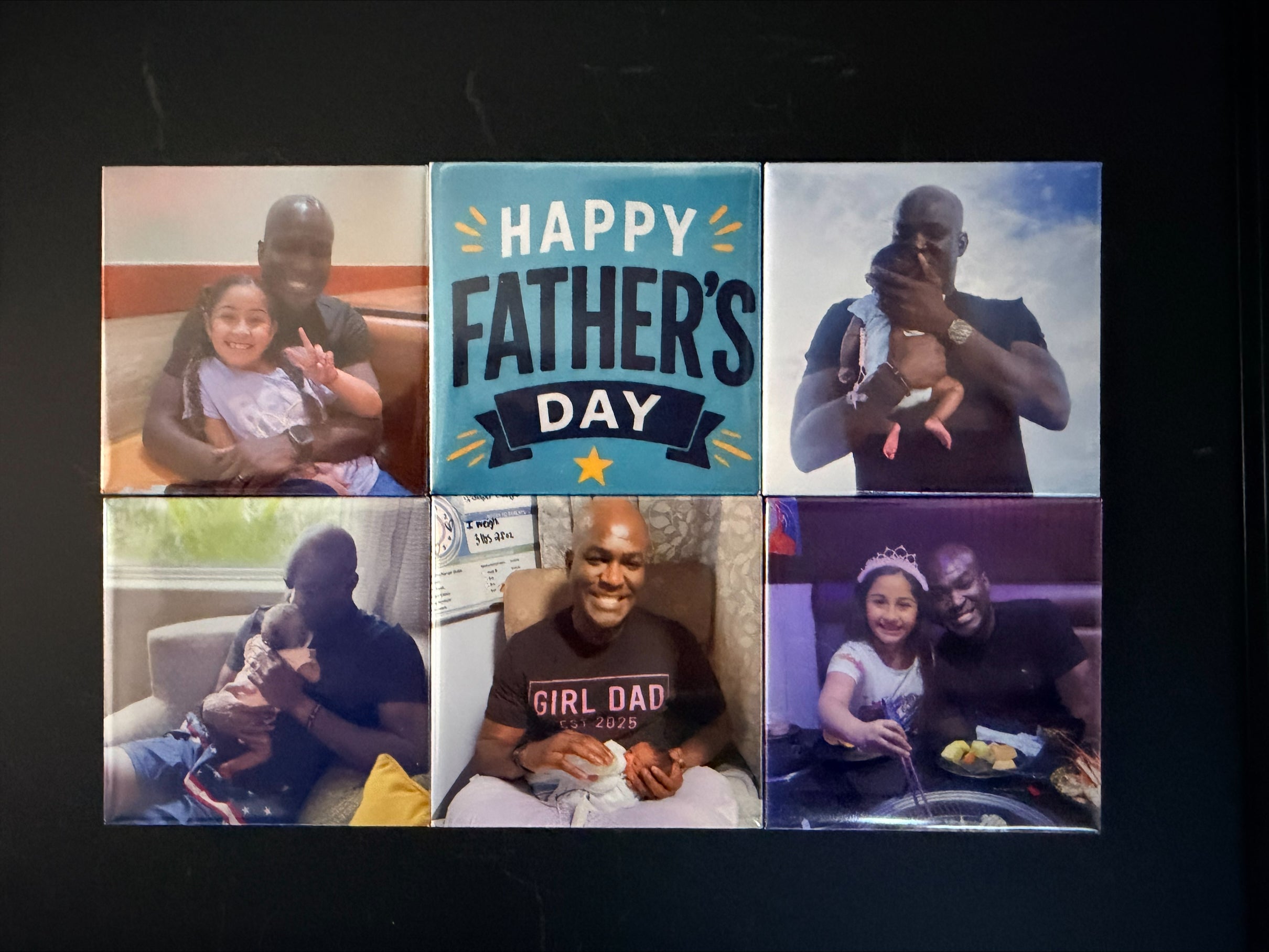 Father's Day Custom Photo Magnets - Set of 6